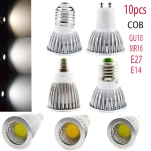 COB LED Light Dimmable GU10 E27 MR16 E14 Spotlight Downlight Lamps 9W 12W 15W - Picture 1 of 22