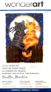 WonderArt Moonlight Meow Latch Hook Rug Kit 15x20 #426122 - Picture 1 of 4