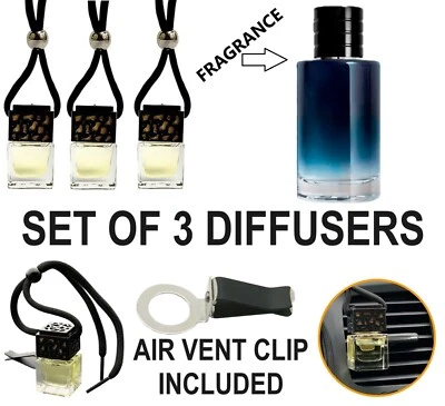 SAVAGE ✅SET OF 3 BOTTLES✅ Car Air Freshener Perfume Diffuser + Free Vent Clip - Image 1 of 4