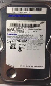 HD322HJ Samsung Donor Hard Drive, PN: 472411CQ831117, 1AC01113 - Picture 1 of 1