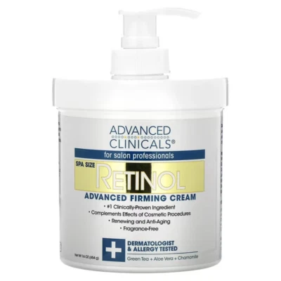 Advanced Clinicals, Retinol, Advanced Firming Cream, Fragrance Free, 454g - Image 1 of 3