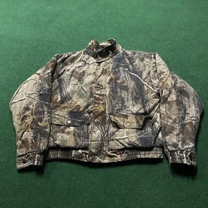 Vintage Realtree Camo Jacket Mens Large Brown Camouflage Hunting Full Zip Coat - Picture 1 of 9