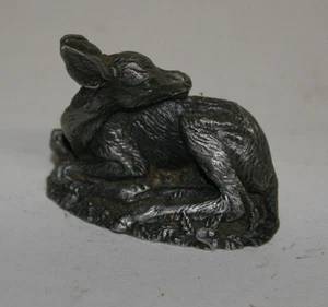 FIGURA PELTRE SÓLIDO DE JANE LUNGER EL CERVATILLO 1981 1,75" Franklin Mint - Imagen 1 de 2