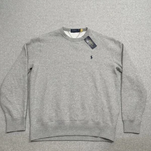 Polo Ralph Lauren Men’s Heather Gray Pullover Long Sleeve Sweater Size M Stretch - Picture 1 of 12