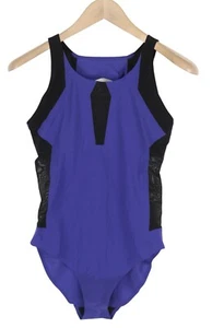 SWEATY BETTY Devant Dance Leotard Women Jumpsuit M High Stretch Cut-Out Purple - Picture 1 of 8