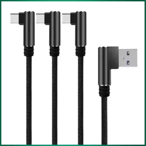 90° Degree Right Angle USB-A to C Charger Cable Type-C Cord For Samsung Galaxy - Picture 1 of 10