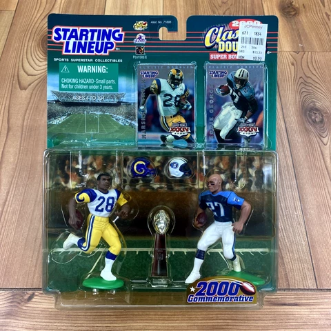 Starting Lineup Classic Doubles NFL Marshall Faulk Eddie George Action Figures Cover