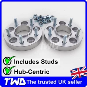 25MM HUB-CENTRIC ALLOY WHEEL SPACERS FOR RANGE ROVER EVOQUE 5X108 + NUTS -2QX - Picture 1 of 8