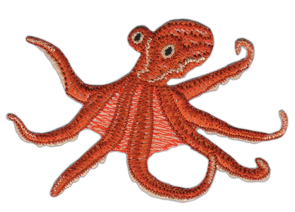 BP BRAUNERT PATCHES ag16★Parche pulpo calamar para planchar imagen para planchar nuevo 9,5 x 6,6 cm