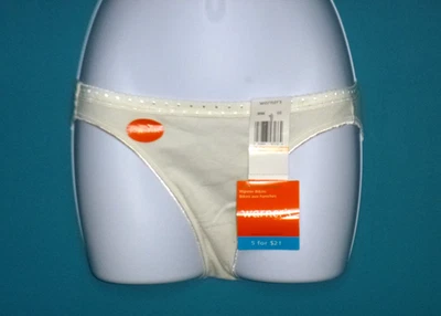 Nuevo de Colección Warners Cotton Exchange Tiro Bajo Hipster Bikini Bragas Blanco Talla S Foto 1 de 4
