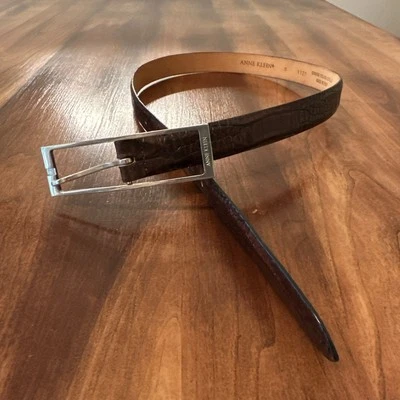 Anne Klein Genuine Italian Leather Belt 1129 Women’s Sz Medium Made In Italy EUC - Image 1 of 4