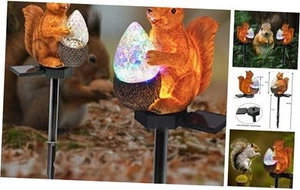 Squirrel Solar Garden Lights,Upgraded Outdoor Decor Solar Squirrel Stake - Picture 1 of 7