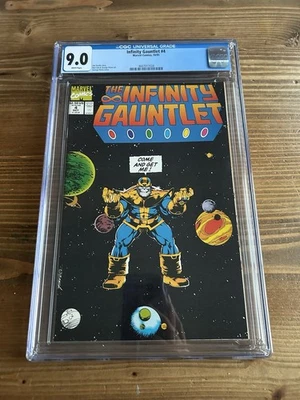 Infinity Gauntlet #4 CGC 9.0 (1991) - Thanos. Recién graduado 🔑💯🔥 Foto 1 de 4