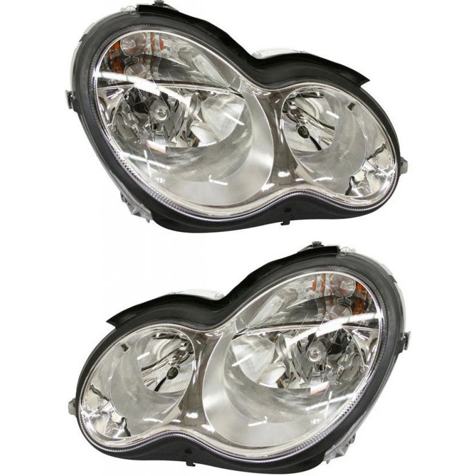 For 2006-2007 Mercedes-Benz C350 Headlight Driver & Passenger Side Pair - Image 1 of 4
