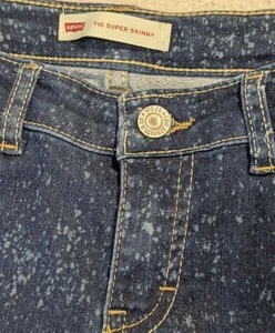 Levis 710 Super Skinny Youth 14 Denim Blue Jeans Galactic Fade 28x28 Low Rise - Picture 1 of 12