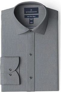 Buttoned Down Men's Slim-Fit Spread Collar Pinpoint Dress Shirt 16 1/2 32 - Picture 1 of 7