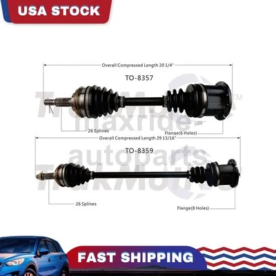 Junta de eje CV lado conductor pasajero trasero compatible con Toyota MR2 1987 1988 1989 Foto 1 de 3