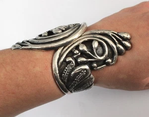 Grande bracciale vintage Los Ballesteros messicano in argento sterling, senza prezzo di riserva - Foto 1 di 7