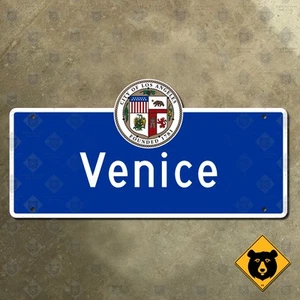 Venice Los Angeles California boundary road street sign welcome limit 24x12 - Picture 1 of 2