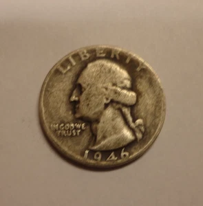 1946 Washington Silver Quarter 90% Silver - Picture 1 of 3