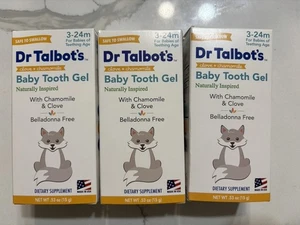  Dr Talbot's Baby Tooth Gel for Sore Gums Naturally Inspired .53 Oz Lot Of 3 - Picture 1 of 2