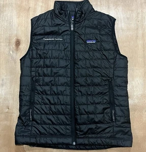 Patagonia Black Nano Puff Primaloft Quilted Puffer Vest Logo Mens Medium - Picture 1 of 9