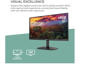 AOC 22B2HM2 22" Full HD (1920 x 1080) 100Hz LED Monitor, Adaptive Sync, VGA x1, - Picture 1 of 3