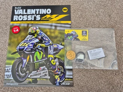 1/4 DEAGOSTINI Costruire Il Yamaha YZR-M1 Valentino Rossi Moto Parte Numero #33 - Immagine 1 di 3