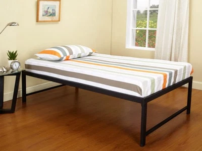 Muebles Marca Kings-Estructura de Cama de Día Plataforma Doble Tamaño Metal Negro Foto 1 de 4