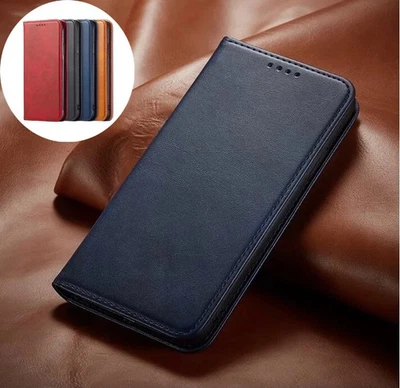 For iPhone 17 16 15 14 13 12 Plus Pro Max Air Leather Magnetic Flip Wallet Case - Image 1 of 4
