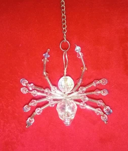 Hand Crafted Wire & Crystal Halloween Spider - Picture 1 of 3