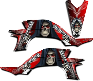 YAMAHA YFZ450 GRAPHICS DECAL KIT GRIM REAPER REVENGE YFZ 450 2003-2013 RED - Bild 1 von 1