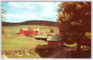 RED BARN FARM SCENE GREETINGS FROM WONDERLAND GIFT SHOP WINCHESTER VA POSTCARD - Picture 1 of 2
