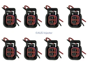 Set of 8 Fuel Injector Pigtails fit Bosch EV6 / EV14 USCAR JEEP RAM [EV6F-8] - Picture 1 of 3