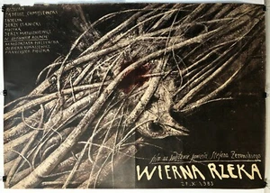 Poster film polacco 26x37 vintage originale 1987 Wierna Rzeka fiume fedele - Foto 1 di 9