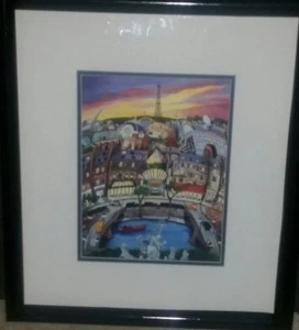 Linnea Pergola "April in Paris" Platte signiert Lithographie - Bild 1 von 6