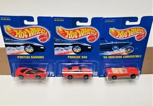 1991 Hot Wheels Pont. Banshee, Porsche 930, '65 Mustang conv 1/64 NIP Lot of 3 - Picture 1 of 4