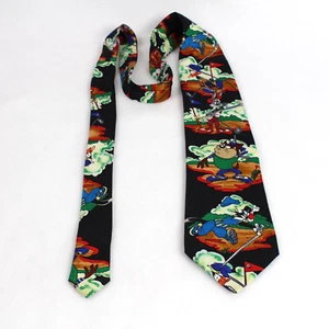 Looney Tunes Mania Herren Krawatte Bugs Bunny Taz Golf Design Vintage 1993 Polyester - Bild 1 von 6
