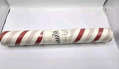 Hester & Cook Paper Table Runner Classic Red White Stripe 20" x 50' New - Image 1 of 4