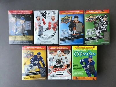 UPPER DECK HOCKEY BLASTER BOXES AND FACTOR SETS. YOU PICK FROM DROP DOWN LIST.