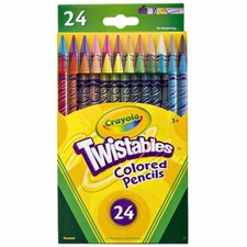 Crayola Twistables Coloured Drawing Arts & Crafts Pencils 24 Pack