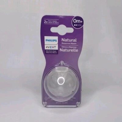 Philips Avent Pezón Respuesta Natural 0 m + Biberón Pezones Flujo 2 Nuevo Foto 1 de 4