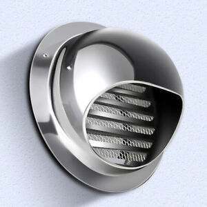 Vent Cover Duct Vent, Dryer Exhaust Vent Wall Vent Stainless Steel Round Vent