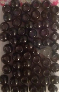 BLACK MEDIUM SIZE 12 X10 MM  HAIR BEADS 60piece - Braids, Twists, Locks, Crafts - Picture 1 of 1