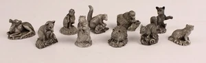 1981 Franklin Mint Woodland Animals by Jane Lunger Pewter Figures Set of 10 - Picture 1 of 18