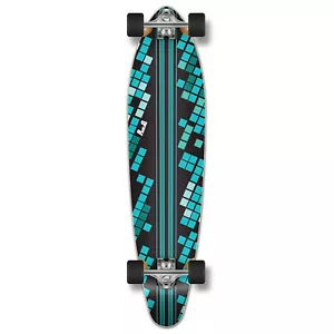 Yocaher Kicktail Longboard nero onda digitale completo - Foto 1 di 4