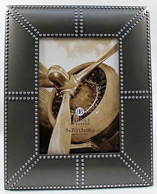 4x6 4 x 6 Pewter Silver Metal Photo Picture Frame Industrial Deco Style New - Image 1 of 4