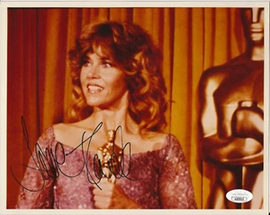 Foto Golden Globes Jane Fonda VERA mano FIRMATA Golden Globes JSA COA Autografata - Foto 1 di 2