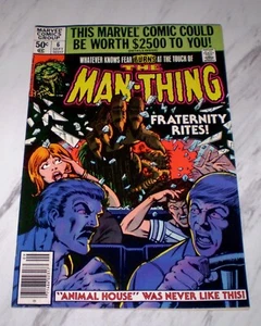 Man-Thing Vol. 2 #6 VF/NM 9.0 OW/W 1980 Marvel Newsstand Var. #kellyssuperheroes - Picture 1 of 1