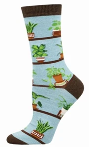 Socksmith Ladies Socks Bamboo – Houseplants Blue AU Size 5-10.5 WBN2996 - Picture 1 of 1